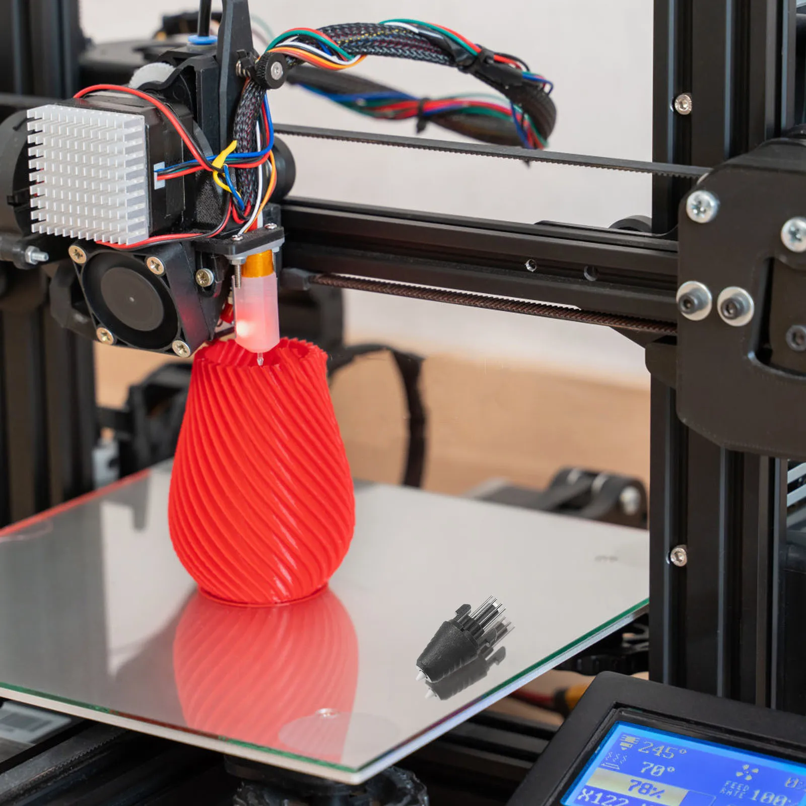 Boquilla de bolígrafo de impresión 3D, accesorios de repuesto para cabezal de impresora, duradero, confiable, fácil de instalar, impresión precisa, 5V, 12V, 2 uds.