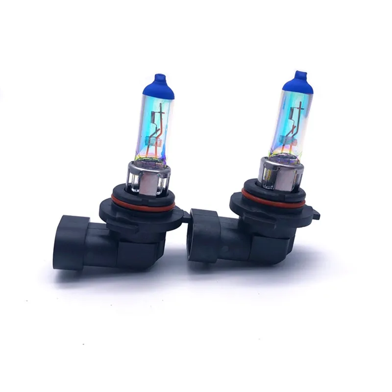 

2Pcs 9006 Rainbow Blue 12V55W Plasma P22d HB4 High and low light Car Quartz Halogen Bulb Fog Lamp Automobile Headlamp