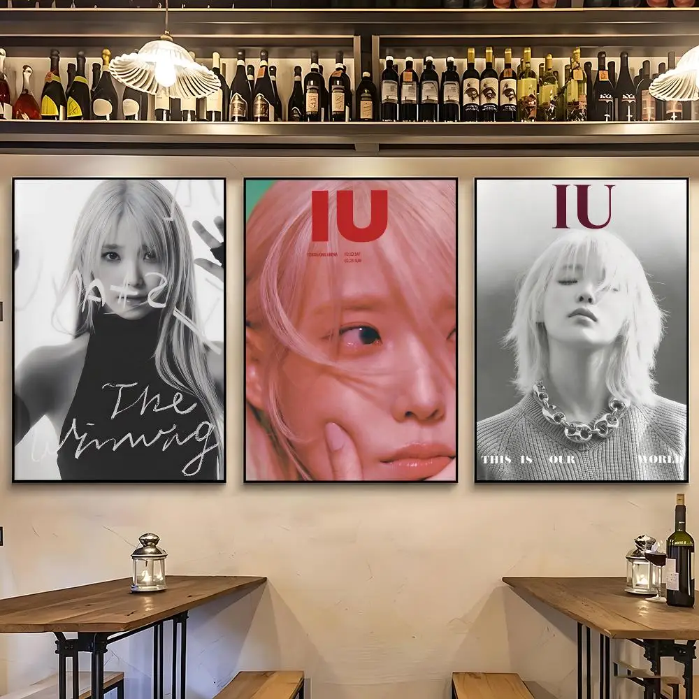 band IU Poster Poster HD Printing Nordic Style Home Decor Wall Art for the Living Rooms Hallways Gift Giving