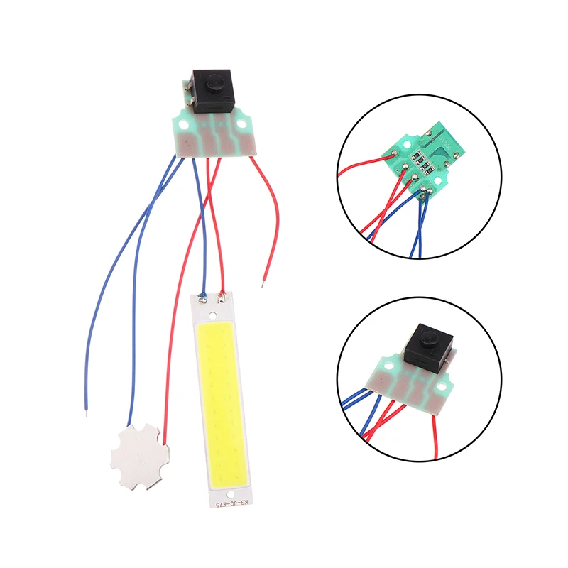 แผงไฟ LED แบบคู่พร้อมสวิตช์ควบคุมไฟฉาย DC 3.7-5V ไฟกลางคืนโคมไฟตั้งโต๊ะอุปกรณ์เสริมแบบทำมือ