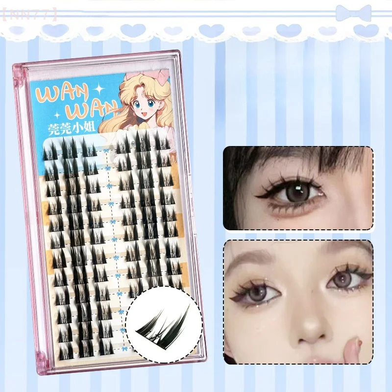 Cravatta segmentale per gatti Ciglia finte Simulazione Cartone animato Gatto spesso Elfo Ciglia arricciate naturali segmentali a lunga durata