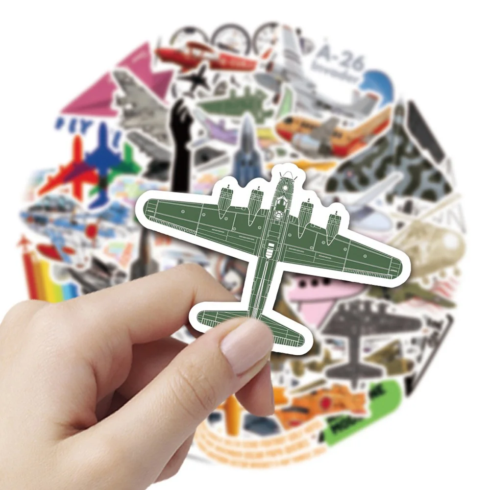 10/30/48PCS Airplane Cartoon Stickers DIY Laptop Luggage Skateboard Graffiti Decals Fun for Kid Toys Gift