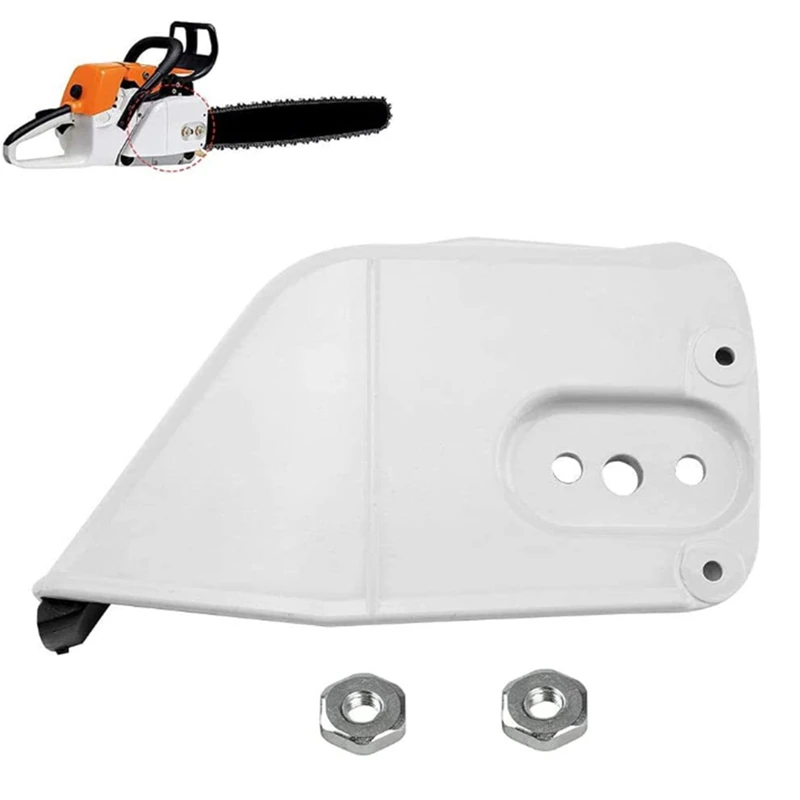 A03F Chainsaw Sprocket Chain Cover Guide Plate Side Cover for MS440 MS460 MS50 MS660, Replacement Parts with Nuts