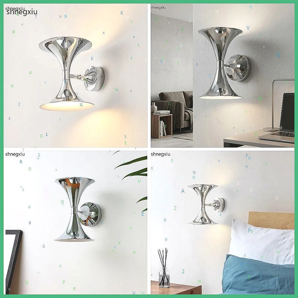Bauhaus Up Down LED Wall Lamp, Horn Design for Living Room Bedroom Hallway Stair Lighting
