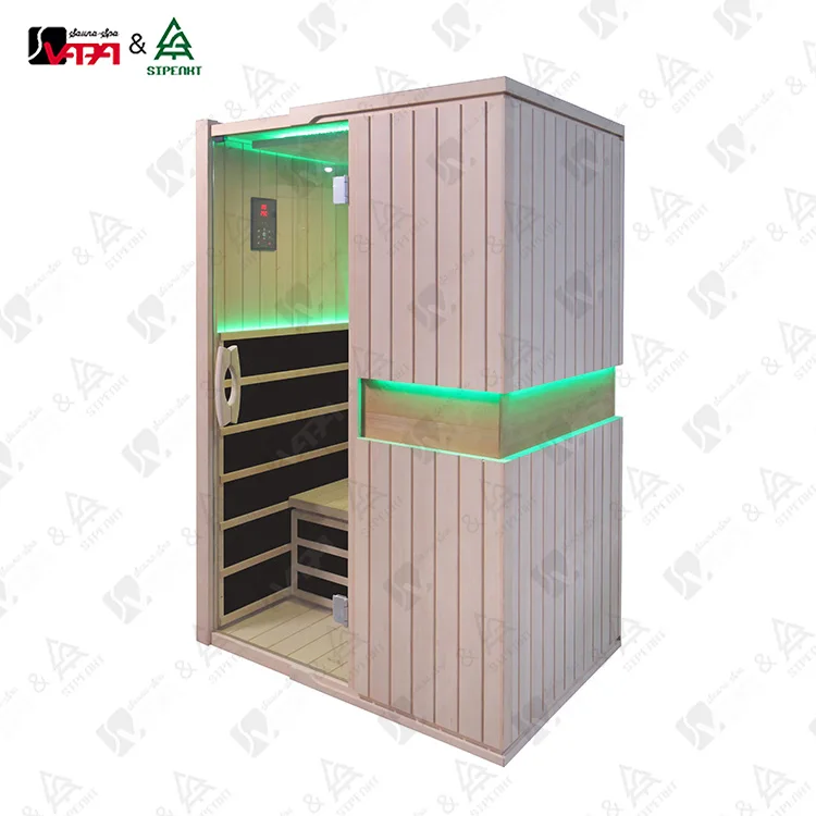 Vapasauna Sauna Room New Design For 3 People Dry Steam Gym Home Recovery Luxury Hemlock Far Infrared