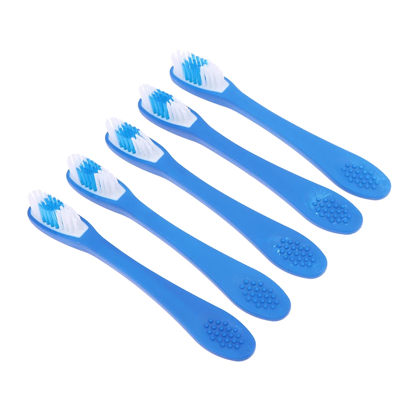 Mini cepillo de dientes de 5 uds., cuchara pequeña, cepillo de dientes portátil para dedo, Prisión, previene el daño automático para el centro de rehabilitación de la prisión