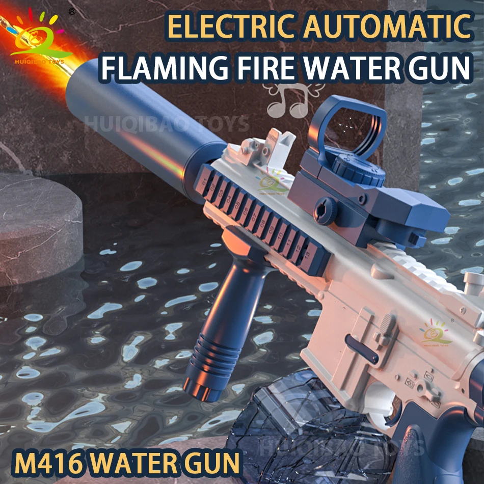 M416 QBZ95 Vector Summer Automatic Electric Fantasy Fire Light Water Gun Children Beach Outdoor Fight Zabawki dla chłopców Prezenty dla dzieci