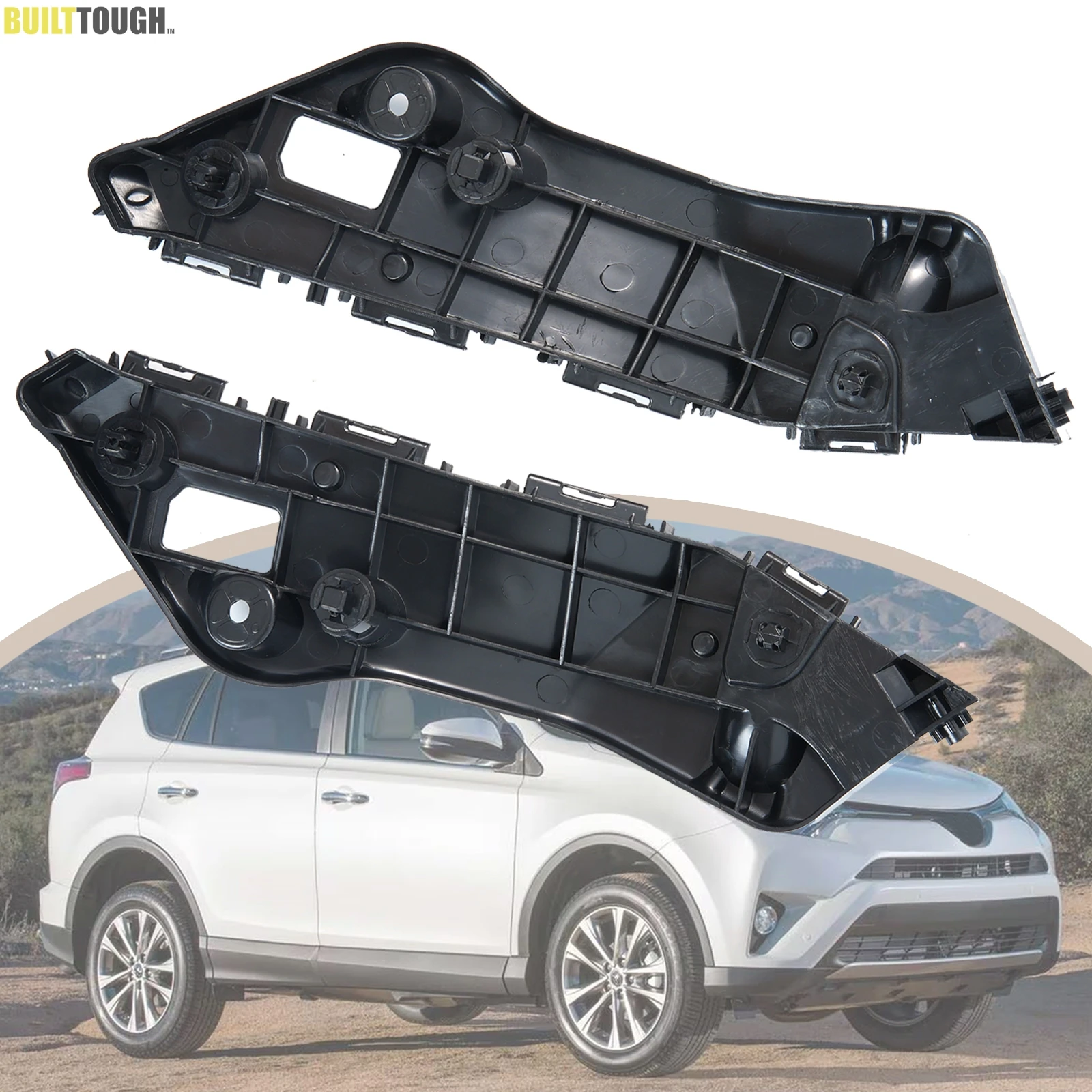 2pcs Car Front Left RIght Bumper Bracket Driver Side Passenger Side Bumper Support For Toyota RAV4 2013 2014 2015 2016 2017 2018