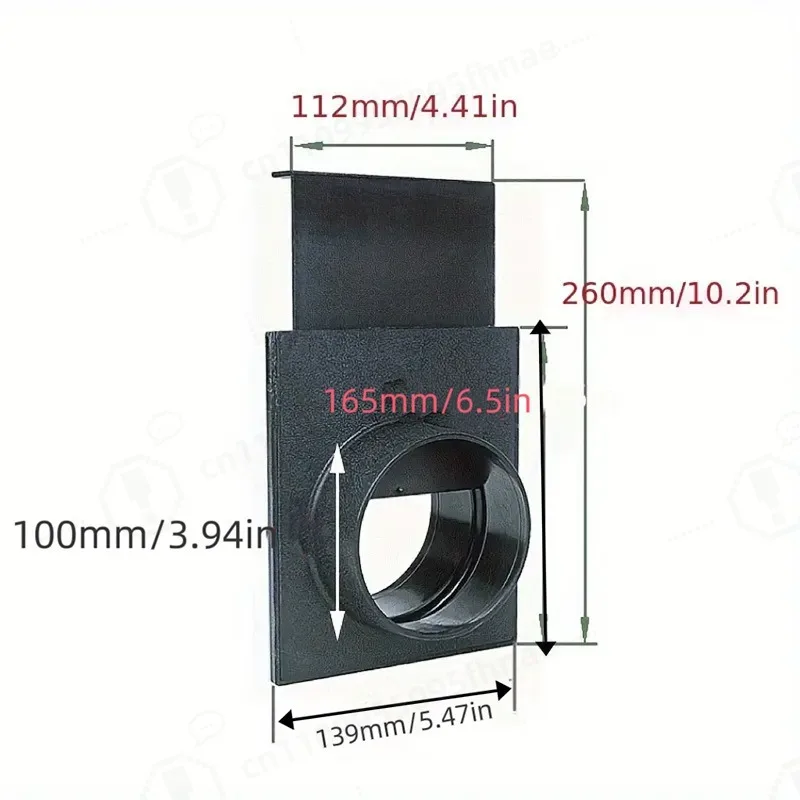 2pcs Dust Hose Adapter 100mm, Black ABS Plastic, Ventilation Dustproof, for Dust Collector Vacuum Cleaner Replacement Fitting