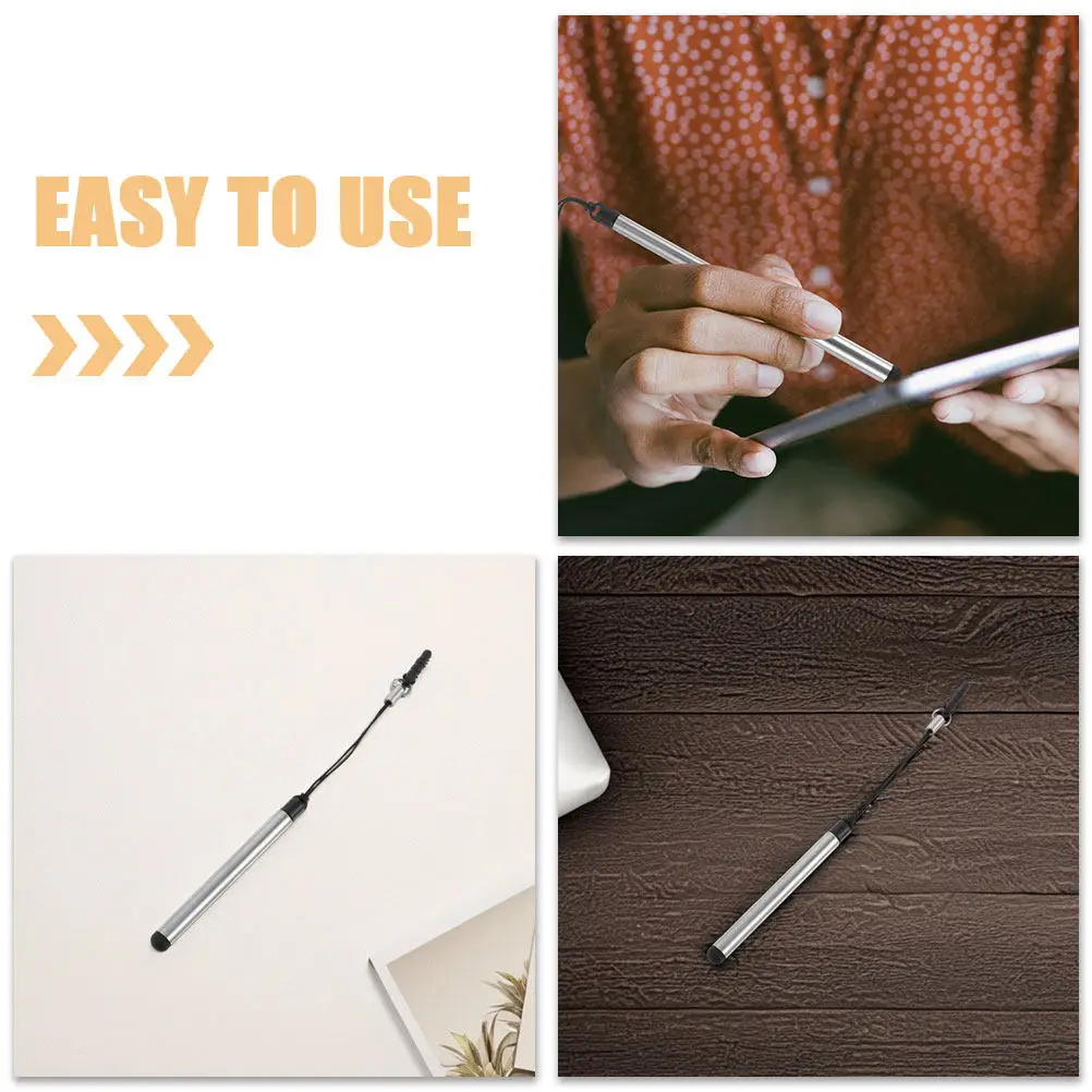 8Pcs Mini Retractable Stylus Pen Portable Capacitive Touchscreen Pen for Phones Tablets Universal Precise Drawing Writing
