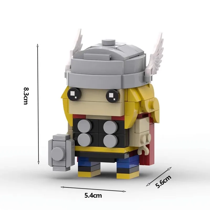 MOC Brickheadz Superhero Filme Personagem Montagem Modelo, Blocos De Construção Brinquedo, Idéia Do Presente