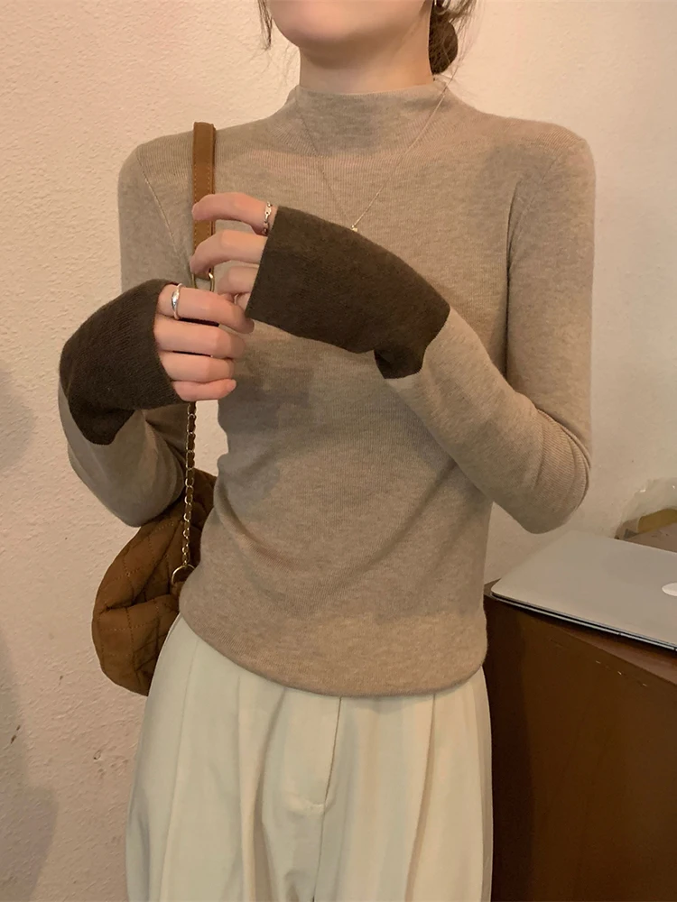 

Sweaters Jumpers Pullovers Women For Adult Ladies Wide Knitting Hem Athletic Yoga Pilates Gothic Class Exercise Fitness Autumn