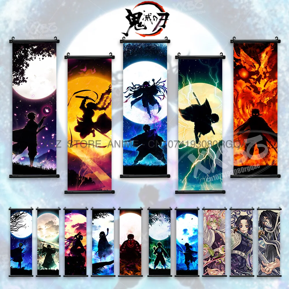 

Demon Slayer Scrolls Pictures Rengoku Kyoujurou Hanging Painting Tomioka Giyuu Home Decor Hashibira Inosuke Posters Wall Artwork