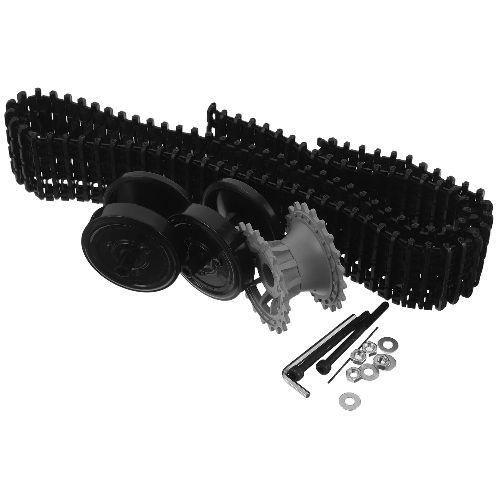 

1 Set Tank Accessories Rubber Wheels For Rc Robot Car Kit Durable Replacement Tracks Realistic Tread Compatible With Military