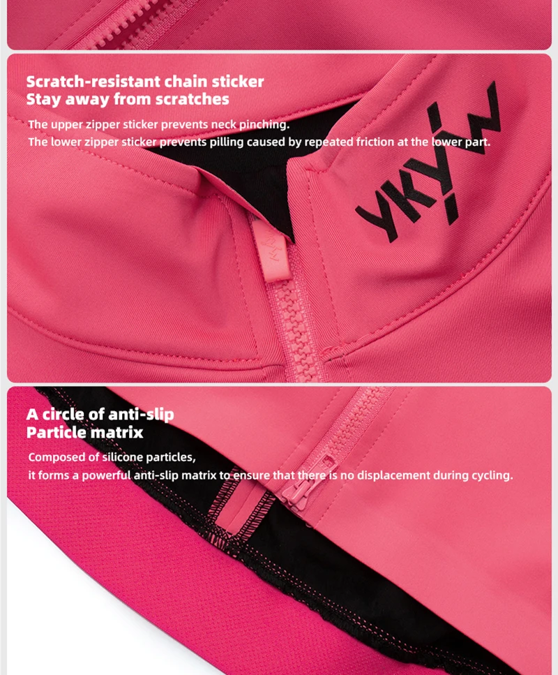 YKYWBIKE Damen Fahrradjacke 10-20 ℃ Outdoor-Sport, Rennrad-Trikot, winddicht, wasserdicht, Fahrradshirt, Fahrradbekleidung – Detail 12