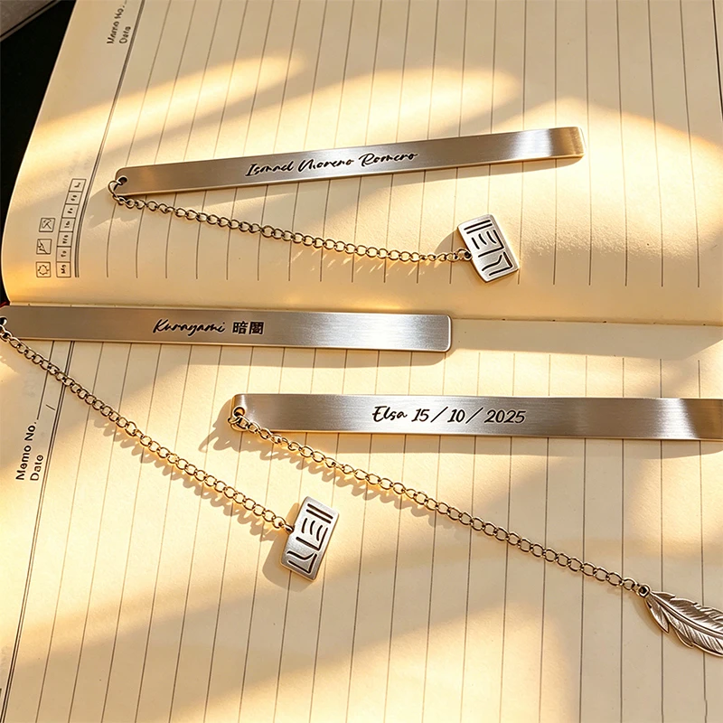 Personalized Custom Text Charm Bookmark Pendant