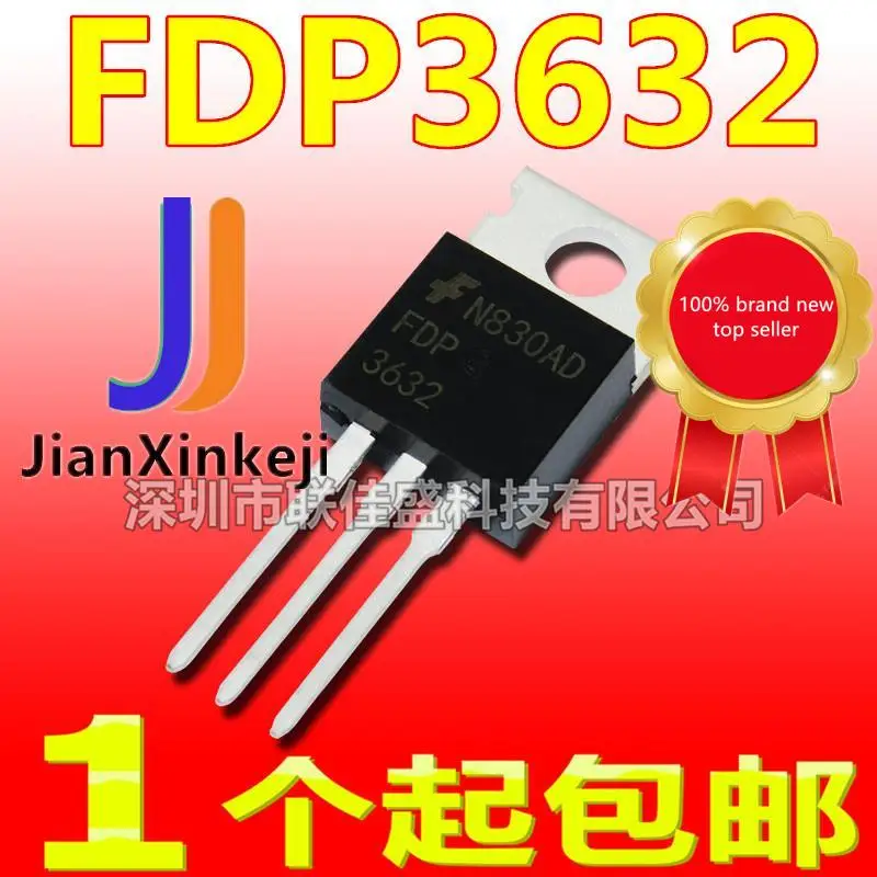 

10pcs 100% orginal new in stock FDP3632 3632 80A 100V TO-220 N-channel MOS tube field effect tube