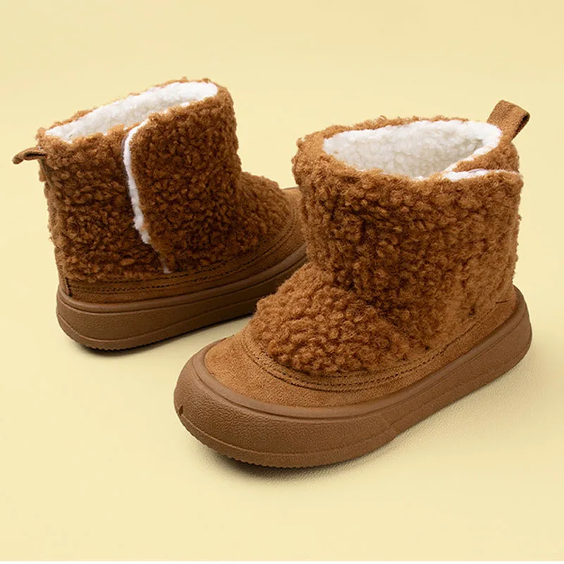 

Winter Plush Keep Warm Children Boots Toddler Baby Snow Boots for Boys and Girls Fashion Little Kids Cotton-padded Shoes CSH1639