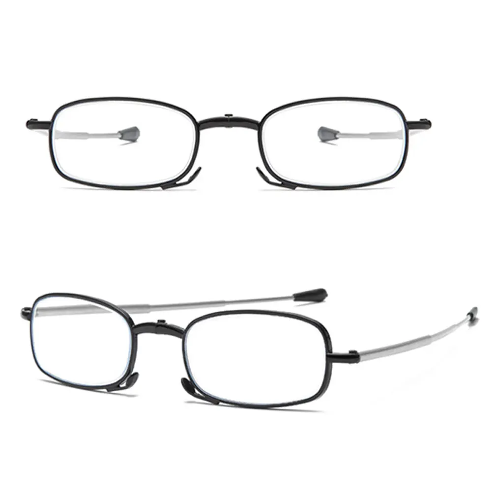 Eyeglasses Folding Reading Glasses Telescopic Unisex Adults With Case +1.00 +1.50 +2.00 +2.50 +3.00 Adjustable