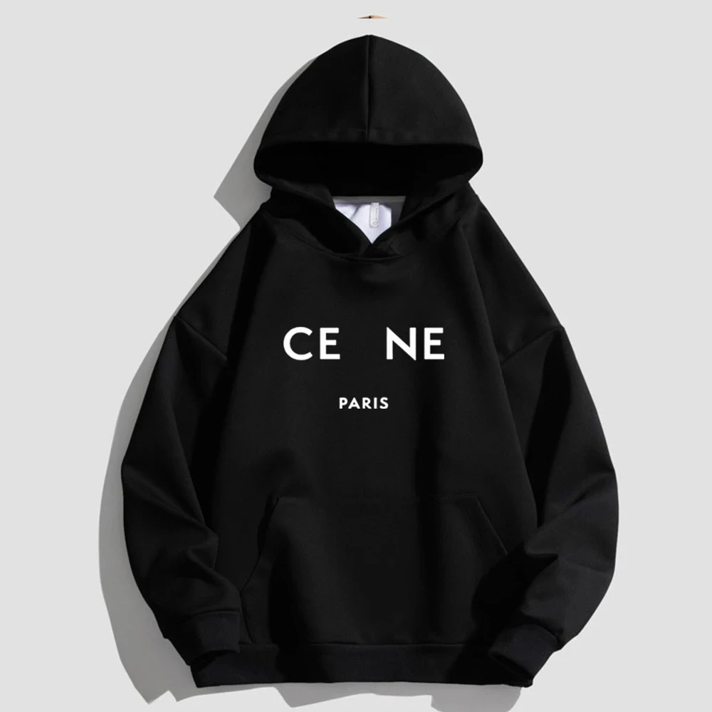 Spring Autumn Men Women Hoodies Letter Printed Solid Color Hooded Sweatshirt Hip Hop Streetwear Man Outdoor With Pockets Coat