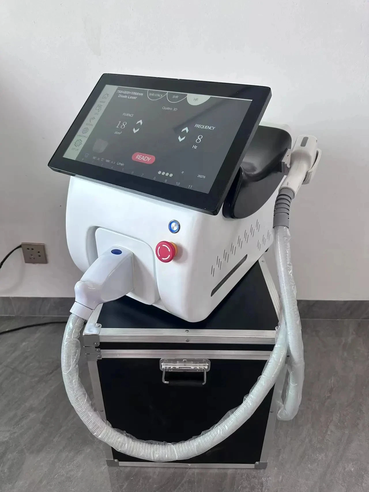 Professional Portable Laser Depilation 755Nm 808Nm 1064Nm Diode Laser  Laser Handle Device Ice Painfree Hair Removal Machine