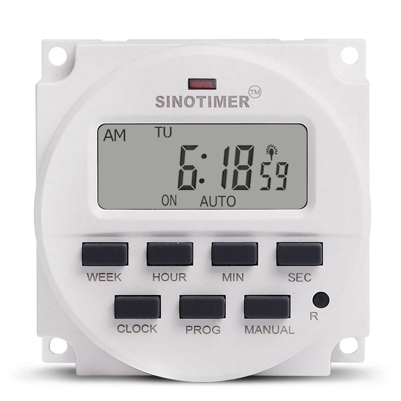 SINOTIMER TM618SH-1 1 Second Weekly Programmable Digital Timer Automatically Turn on Off Microcomputer Time Relay 110V