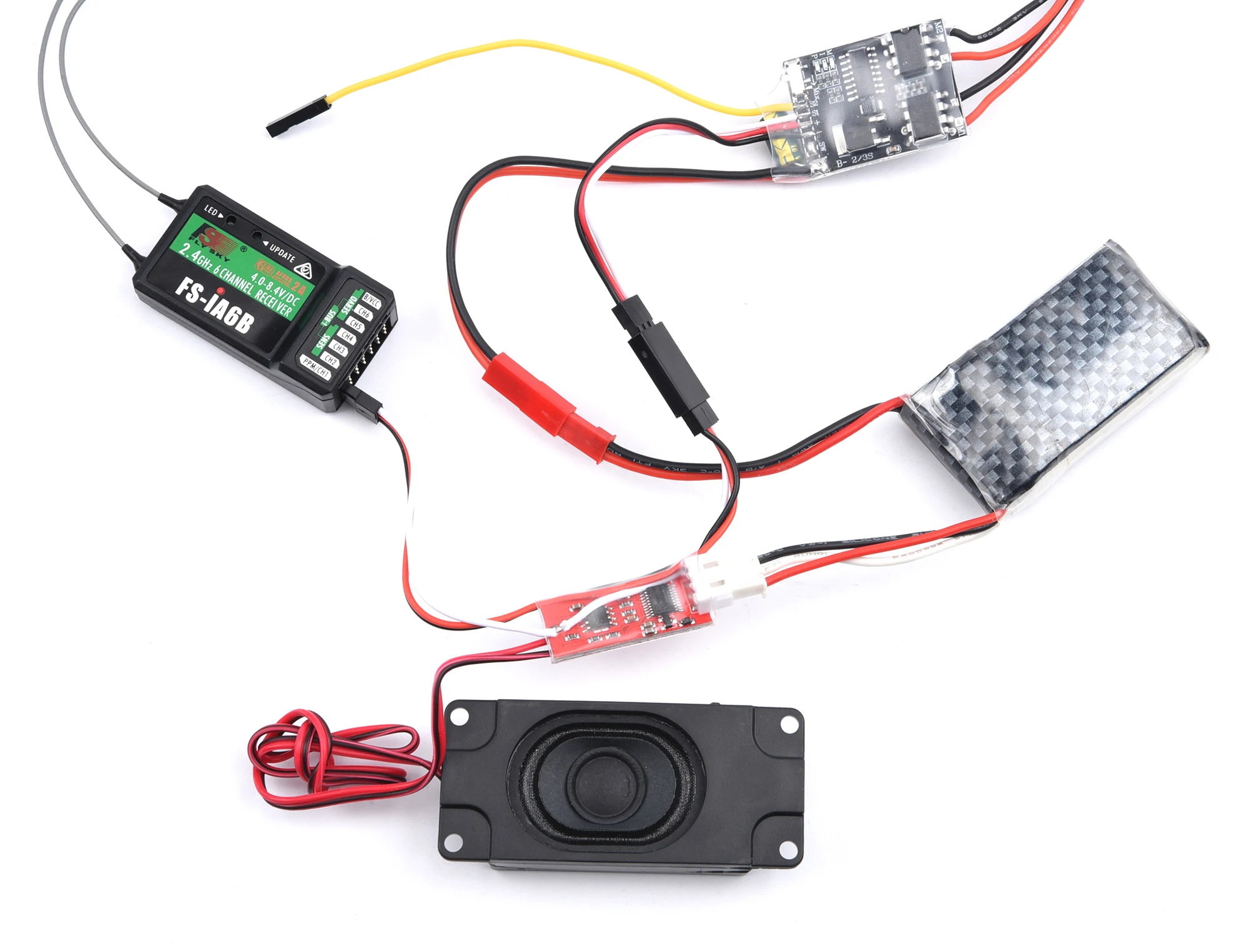 1set Diesel Engine Frequency Conversion Sound Group Module Powered By Receiver / 2S Lipo Battery Charging Port for DIY RC Models