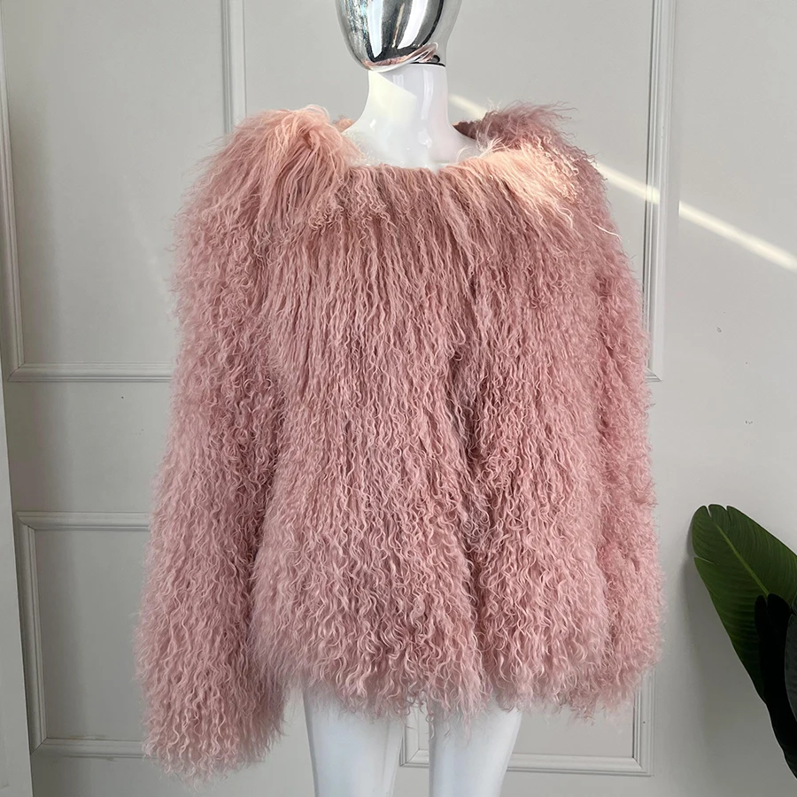 

Шуба из овечьего меха, женская шуба из натурального меха, монгольская овечья шуба без воротника, женская бестселлерная роскошная шуба из натурального монгольского меха