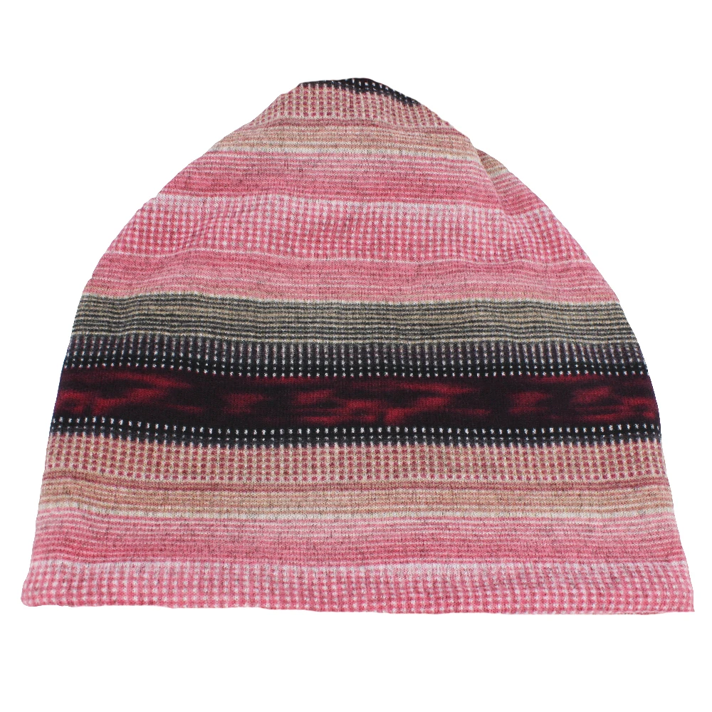 LOVINGSHA Autumn Winter Dual-use Women Hats For Ladies Skullies Beanies Stripe Design Thin Girl Fashion Feminino Scarf HT186