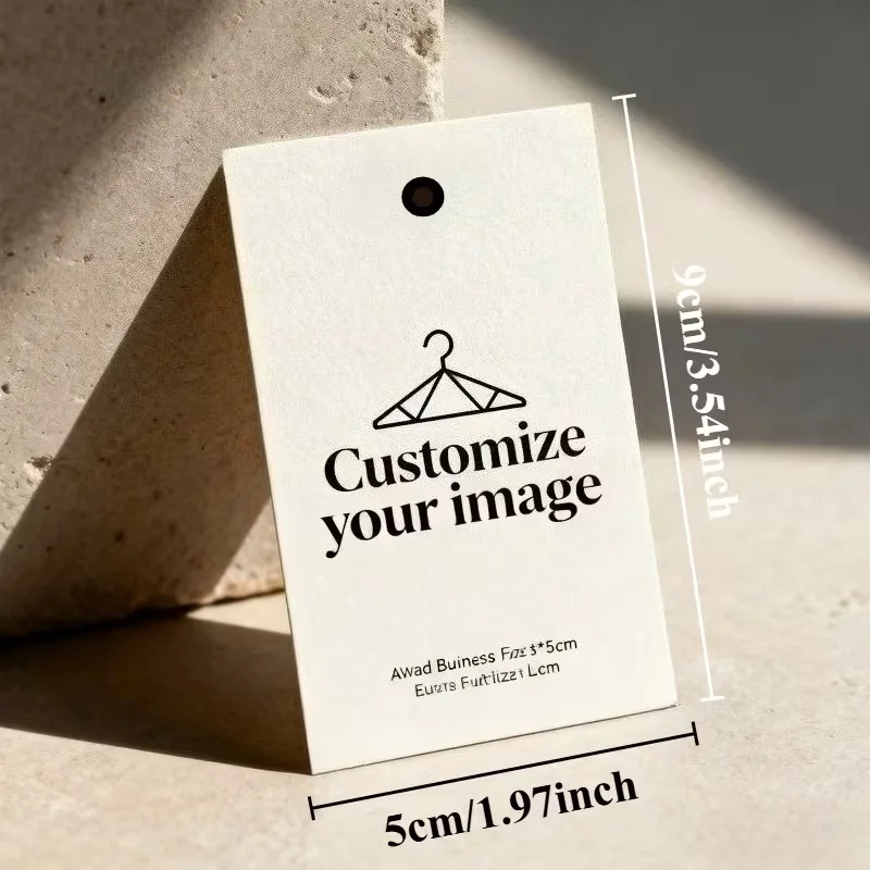 Custom Fashion Label Pack of 200 - Premium Double-Sided Design for High-End Brands Suitable for Specialty Stores Clothing Tags C view 5