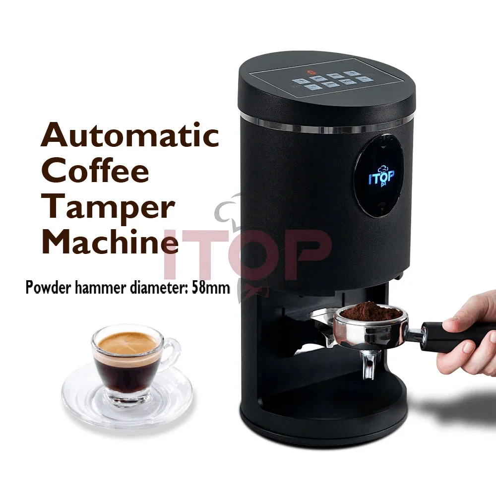 

ITOP 58mm Coffee Tamper Machine Automatic Espress Cafe Tools Equipment Aluminum Housing Automatic Coffee Powder Press 110V~240V