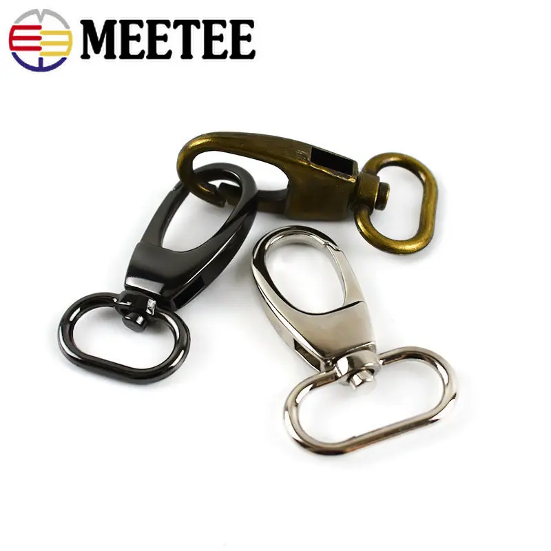 5/10/20Pcs Metal Swivel Lobster Clasp Carabiner 13/20/25mm Keychain Clip Trigger Snap Hook Belt Bag Strap Leather Accessories