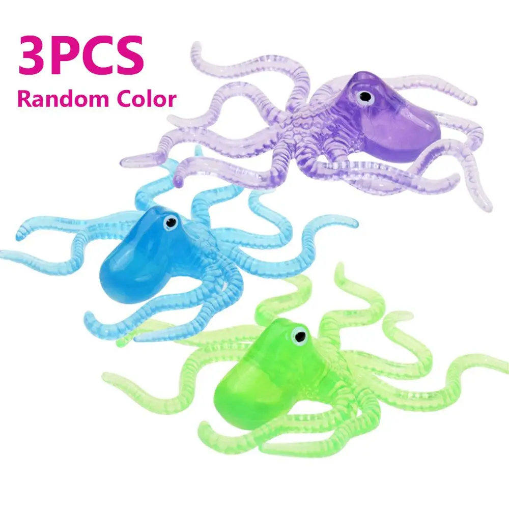 3/12 pezzi giocattoli per bambini set polpo gioco di immersione accessori per piscina immersioni estive giocattoli a forma di polpo bagno animali dell'oceano