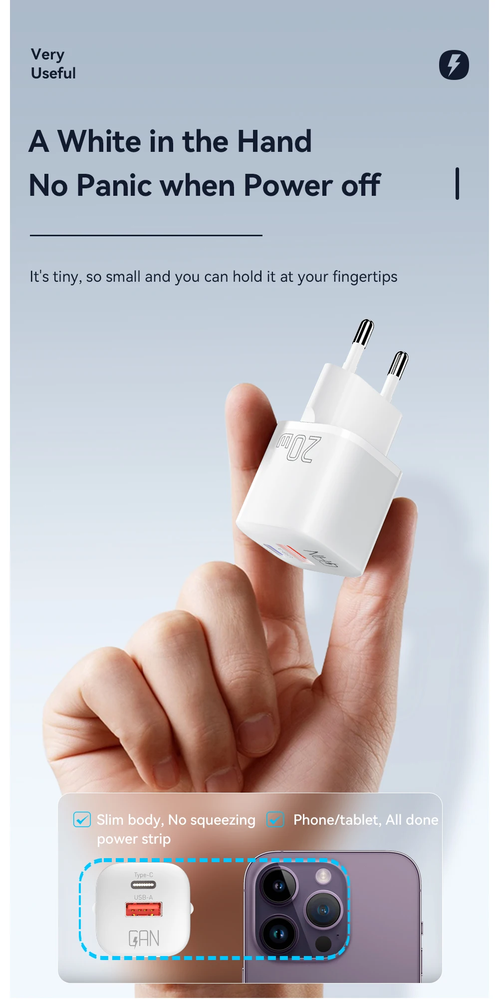 Essager 20W GaN PD USB C Charger for iPhone 14 13 12 11 Pro Max Mini SE Phone QC3.0 PD 3.0 USB Type C Fast Charging for iPad Air
