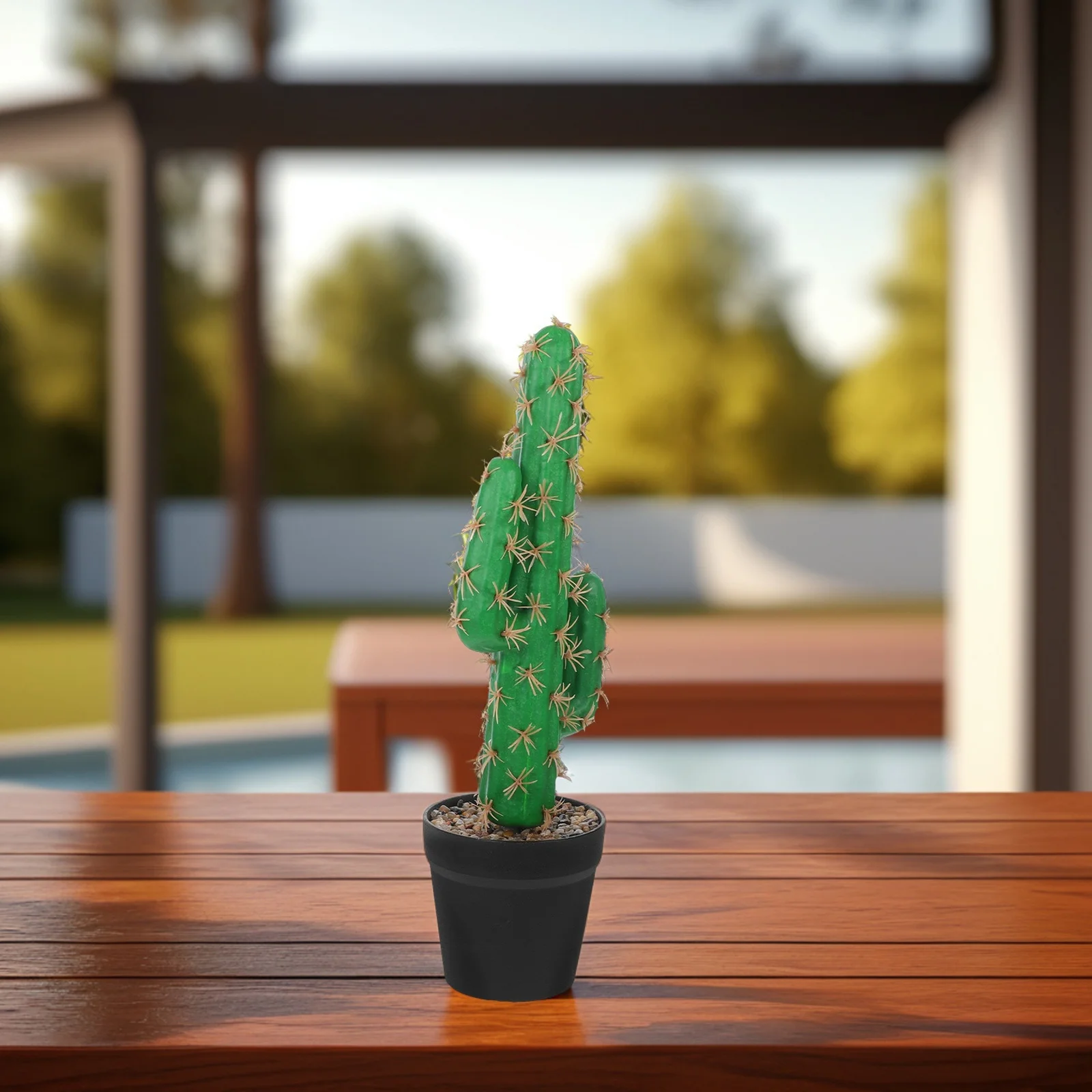 

Faux Cactus Plant Tall Artificial Potted Desert Decor for Terrarium Reptile Tank Indoor Outdoor Simulation Plants Plastic Stems