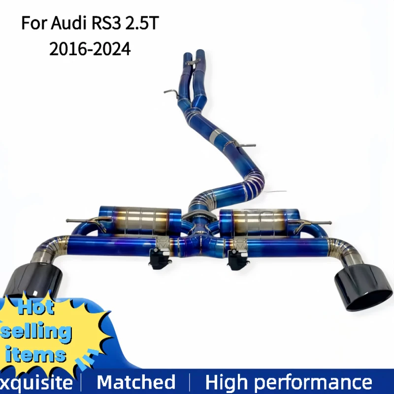 

Выхлопная система Catback для Audi RS3 2.5T 2016-2024 с клапаном, глушителем и трубами из титанового сплава с контроллером
