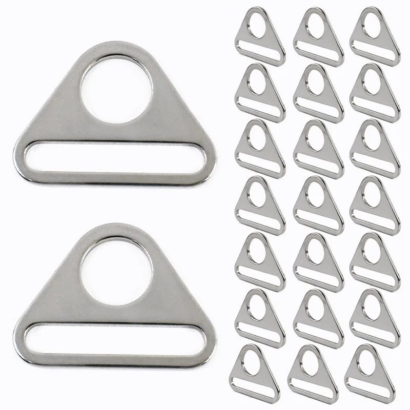 

10-50Pcs Meetee 20-38mm Triangle Stainless Steel Buckle Anti-slip Clasp Bag Belt Connector Tent Adjuster DIY Hardware Accessory