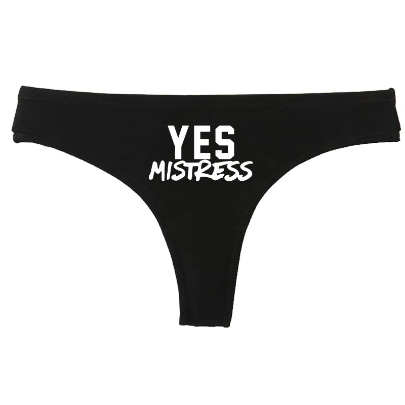 YES MISTRESS Funny G-string Women's Cotton Thong Breathable Comfortable  Female Underwear Girls Hot Panties Sexy Lingerie