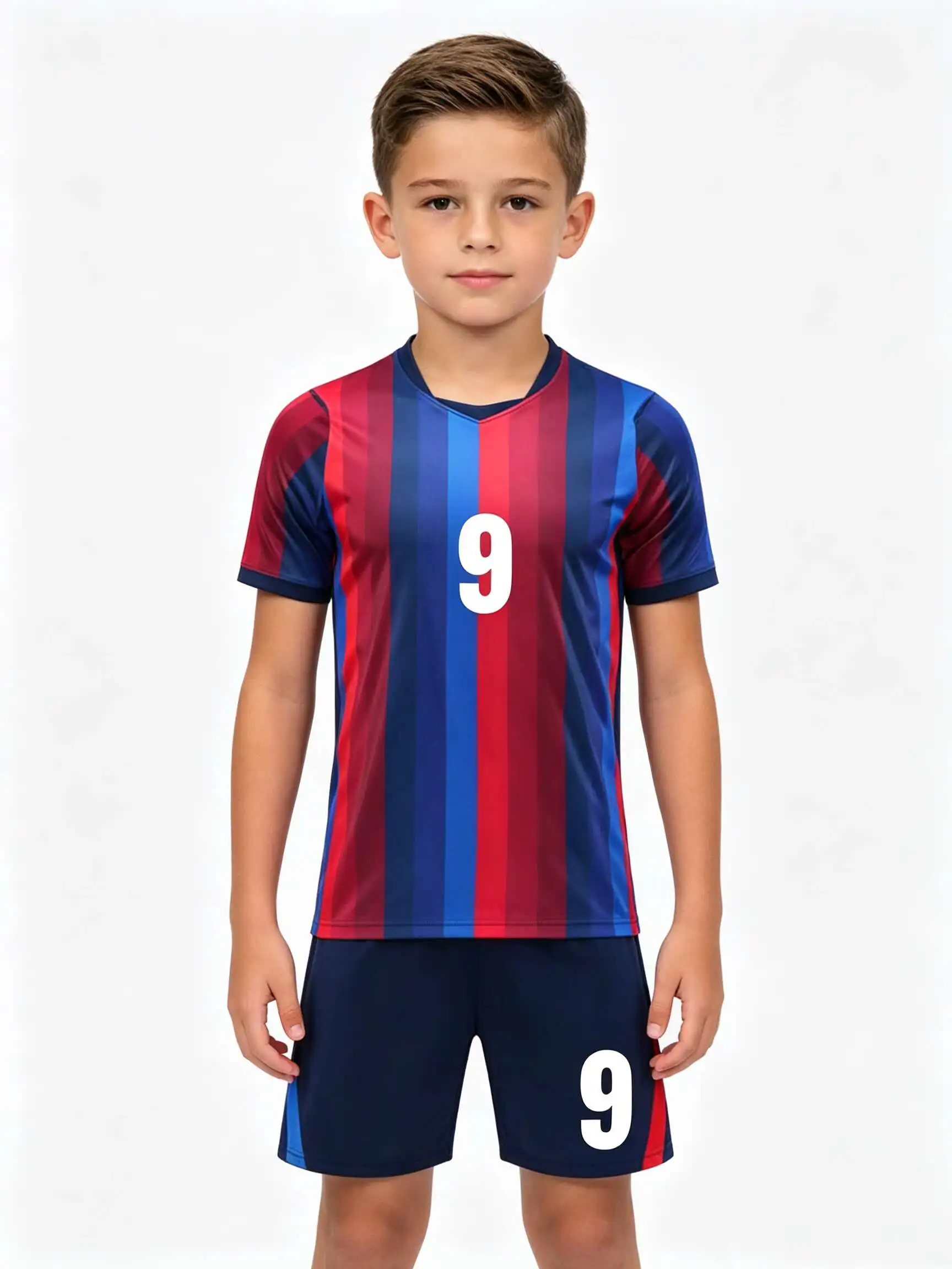 New 26/27 Unisex Blank Soccer 2‑Piece Set, Kids Adults Parent‑Child Kit, Custom No.1 7 8 9 10 for School Outdoor Team Sports