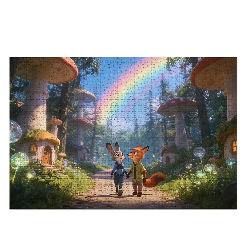 ตัวต่อจิ๊กซอว์ดิสนีย์ ซูโทเปีย จูดี้ แอนด์ นิค ไวลด์ 1,000 ชิ้น - ชิ้นส่วนธีมที่ท้าทาย เหมาะสำหรับ, เกมวันเกิด, / ของสะสม