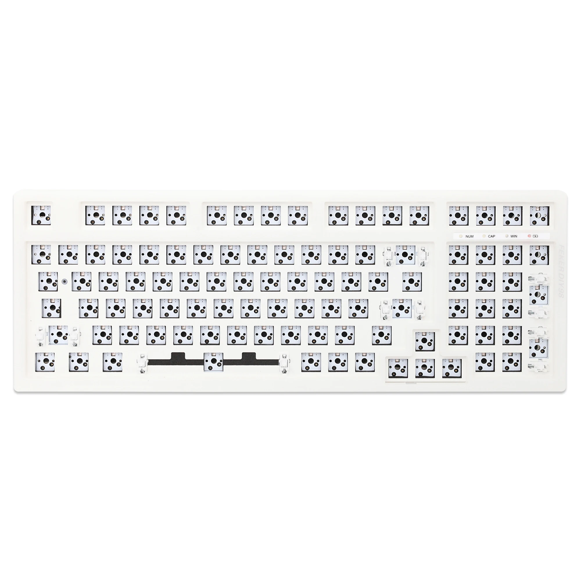 Feker 98 3 Mode Wireless 98% Mechanical Keyboard kit hot swappable switch lighting effects RGB led type c 2.4G BT