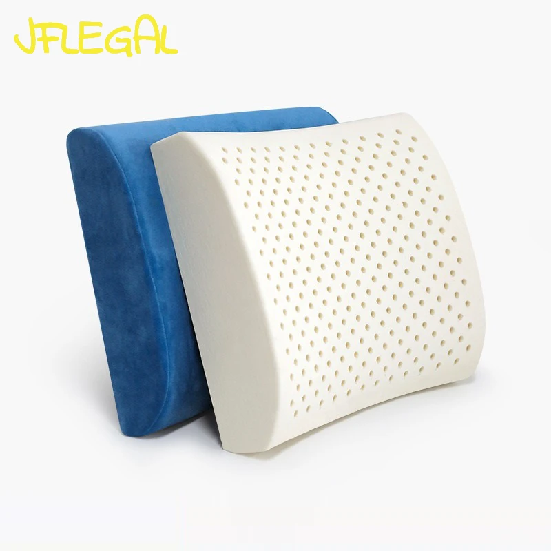 

JFLEGAL Thai Nature Latex Office Lumbar Chair Cushion, Sedentary Lumbar Backrest, Car Cushion Fits The Waist and Is Breathable