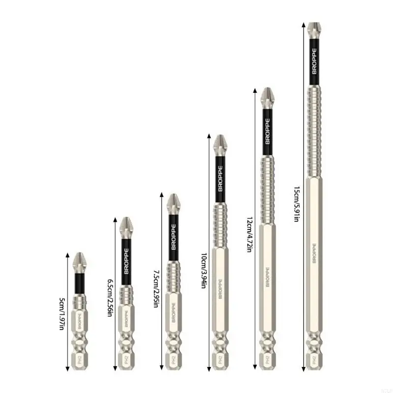 57qf 6pcs K5 BIT Driver Bit Set 1/4 дюйма шестнадцатеричного хвостого скрещивания бит отвертки
