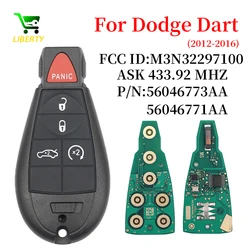 Liberty M3N32297100 Remote Key For Dodge Dart 2012 2013 2014 2015 2016 433mhz ID46 PCF7941 Car Key Fob 56046773AA 56046771AA