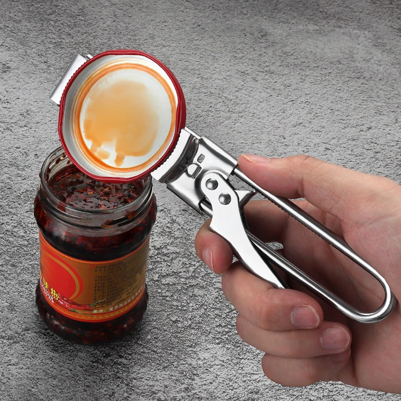 Manual Adjustable Stainless Steel Opener for Mason Jar Bottle Can