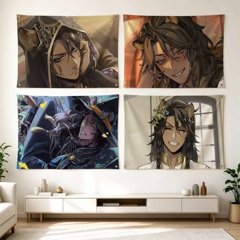 L-Leona Kingscholar T-Twisted Wonderland  Flags Wall Hanging Tapestry Outdoor Garage Room Decorative flag Background Blanket