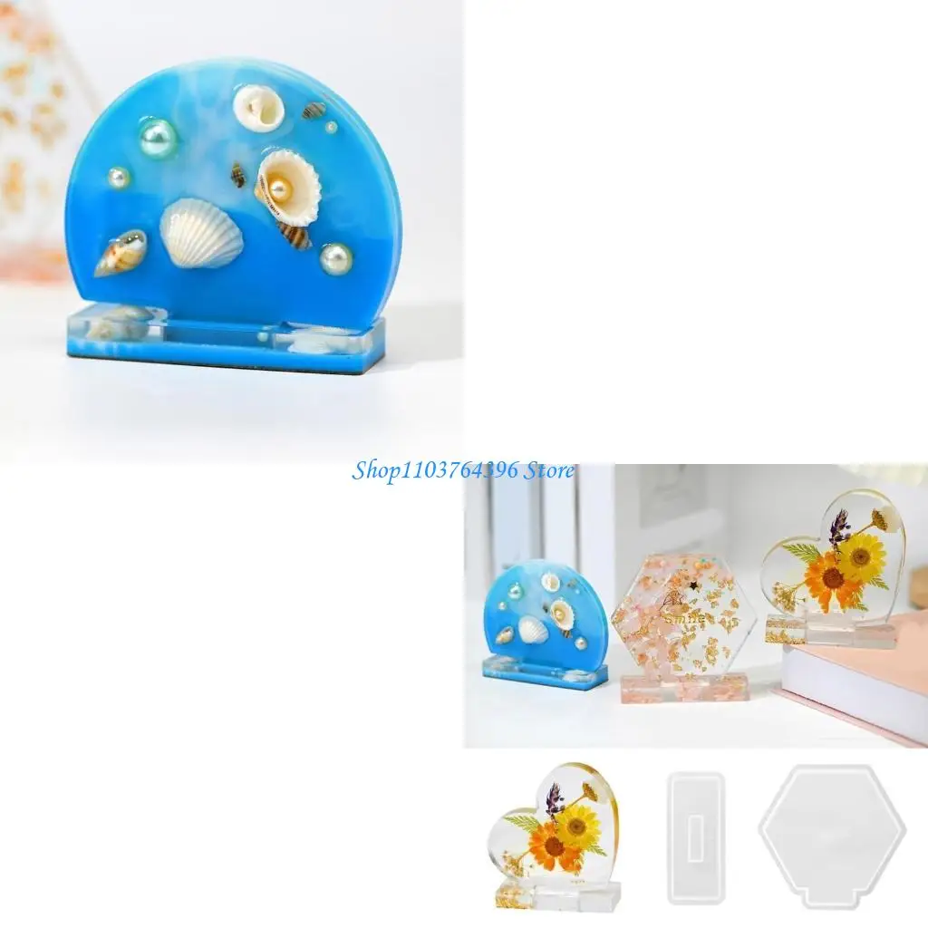 

Set of 3 Individualized Home Decors Silicone Mold Artistic Silicone Frame Ornament Molds for Elegant Photo Frames