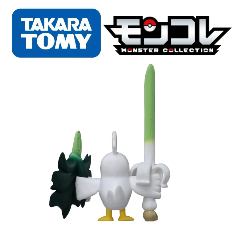 Figuras de Pokémon TAKARA TOMY originales, MS-30, farfeth 'd, PVC, 5cm, modelo de Pokémon, regalo, colección de Anime, juguete para niños