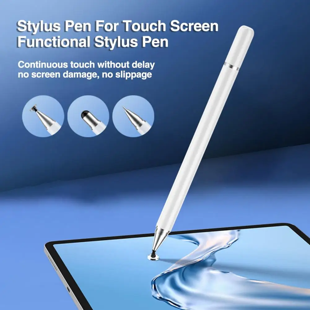 3-In-1 Touch Screen Stylus Pen Metal Penholder Capacitive Pen Sensitive Smart Writing Pen Universal Smooth Writing Tablet Pens