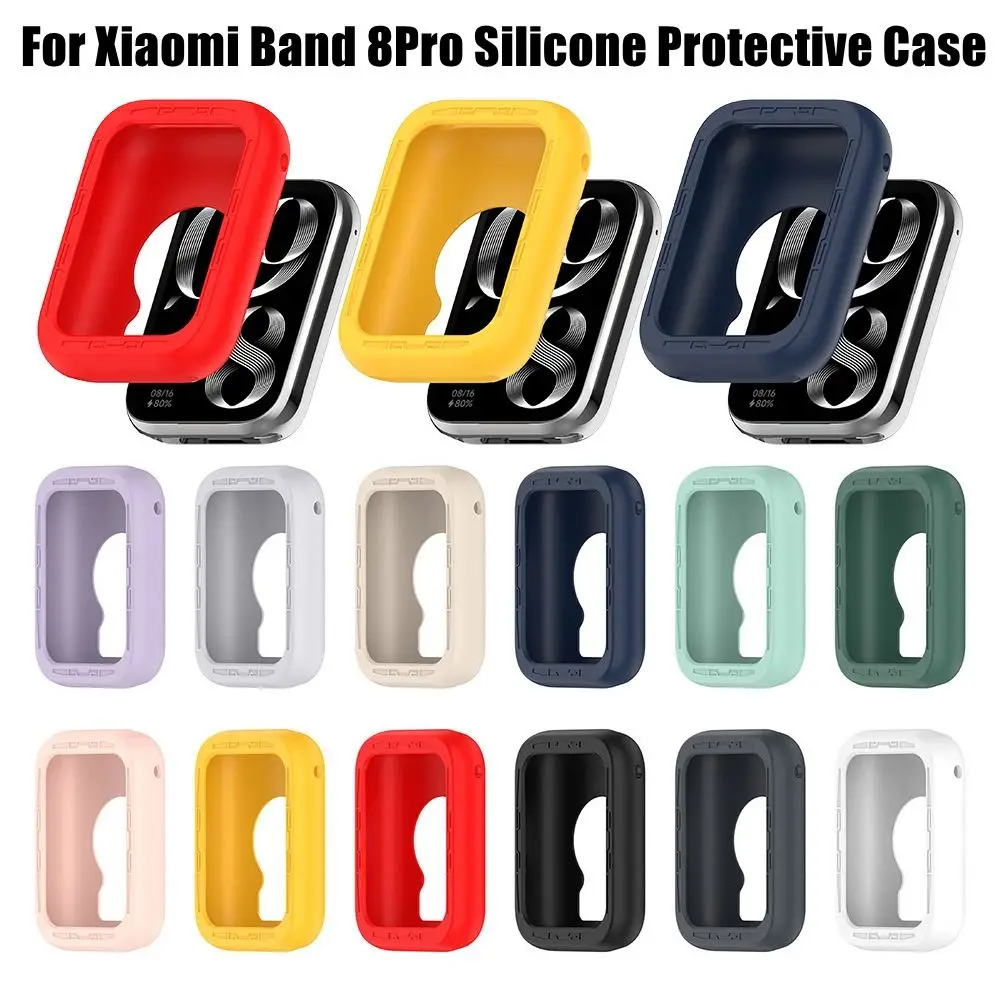 Silicone Protector Case For Xiaomi Mi Band 8 Pro Colorful Shockproof Soft Protective Cover For Miband 8Pro Anti Scratch Shell